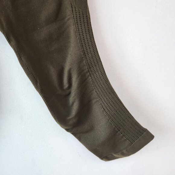Lululemon Flow & Go Crop Leggings Military Green Olive Activewear Women's 6 - Picture 5 of 7